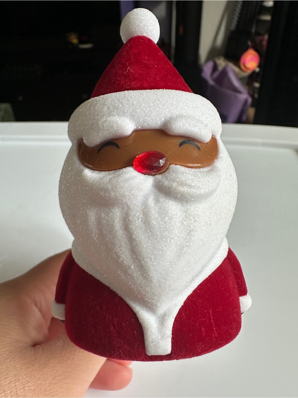 Bath & Body Works Red and White Santa Figurine